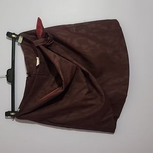 NWT Devlin burgundy camo mini skirt sz6